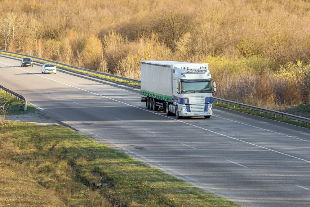 Lorry on a dual carriageway